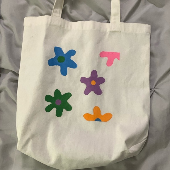 Painted tote bag - Picture 1 of 3